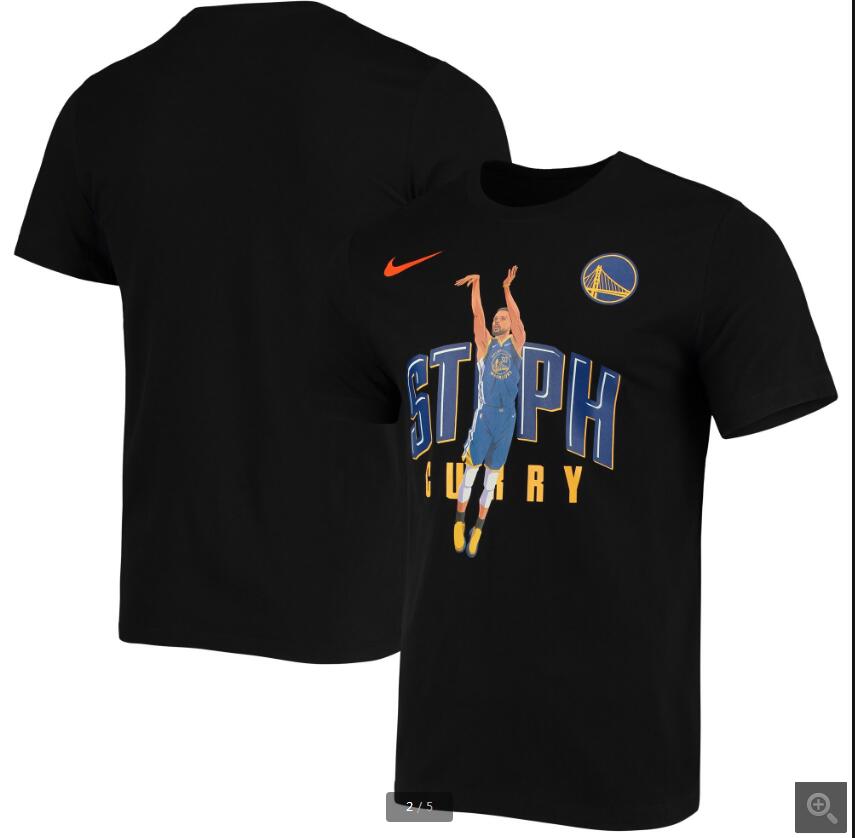 2020 NBA Men Stephen Curry Golden State Warriors Nike Hero Performance TShirt  Black->nba t-shirts->Sports Accessory